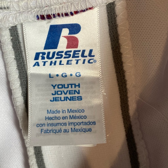 Russell Athletic Youth Baseball Pants.  White. Size youth Large. Adjustable hem. - Picture 2 of 4